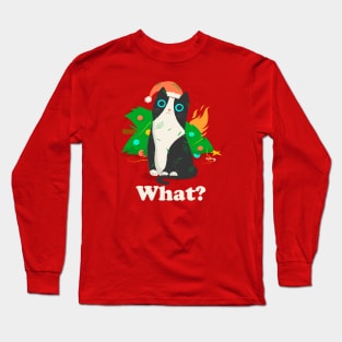 Cat What - Christmas Tree Long Sleeve T-Shirt